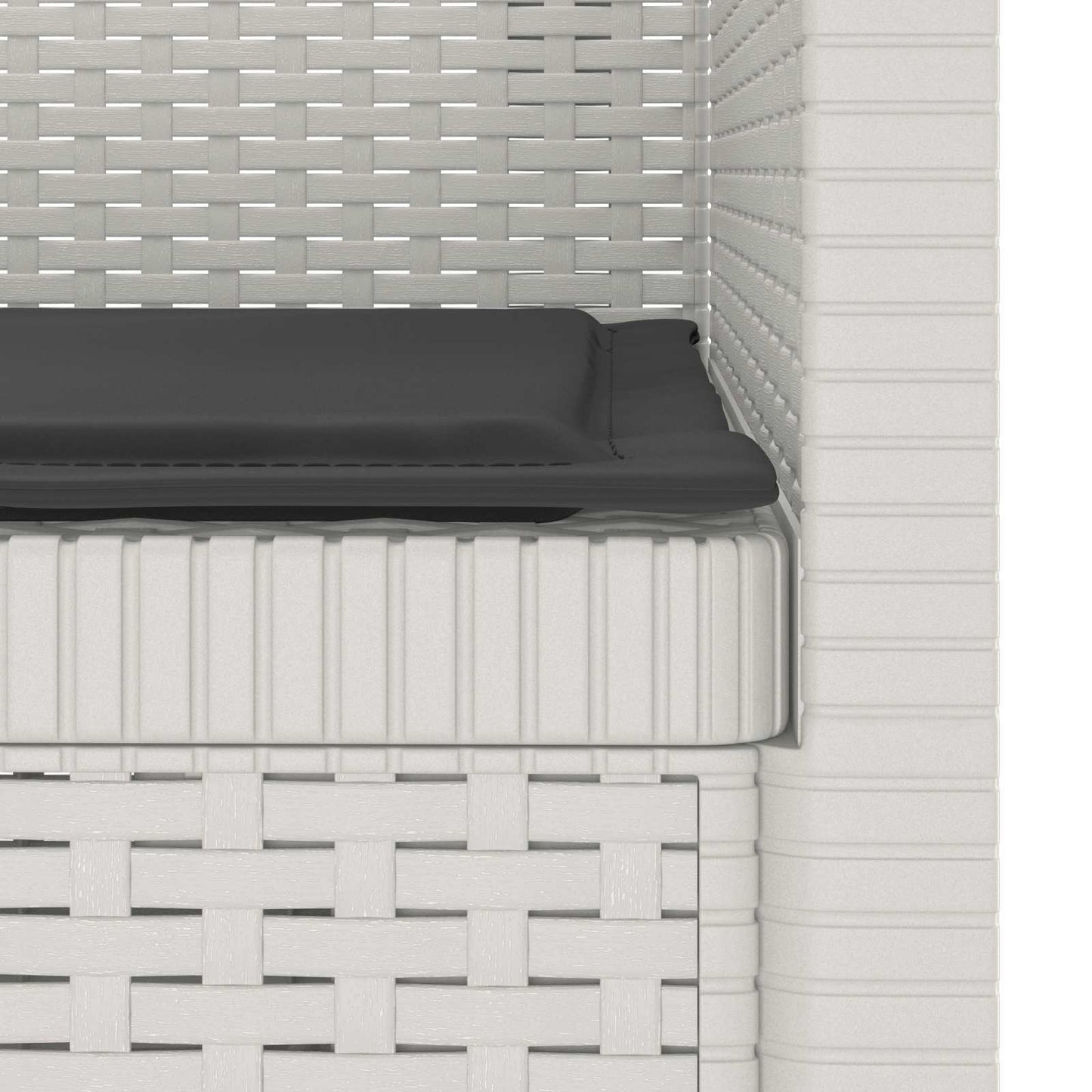 Eénpersoons Fauteuil met Kussen Rattan Look PP Wit