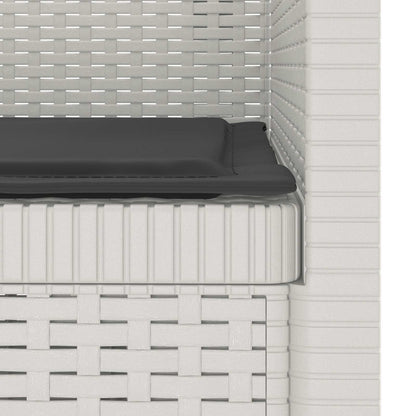 Eénpersoons Fauteuil met Kussen Rattan Look PP Wit
