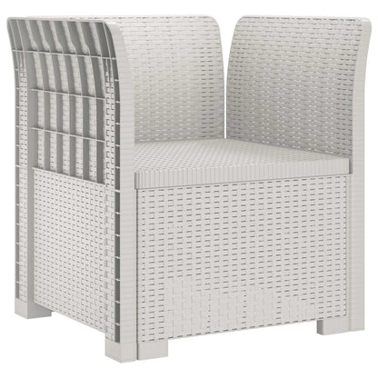 Eénpersoons Fauteuil met Kussen Rattan Look PP Wit