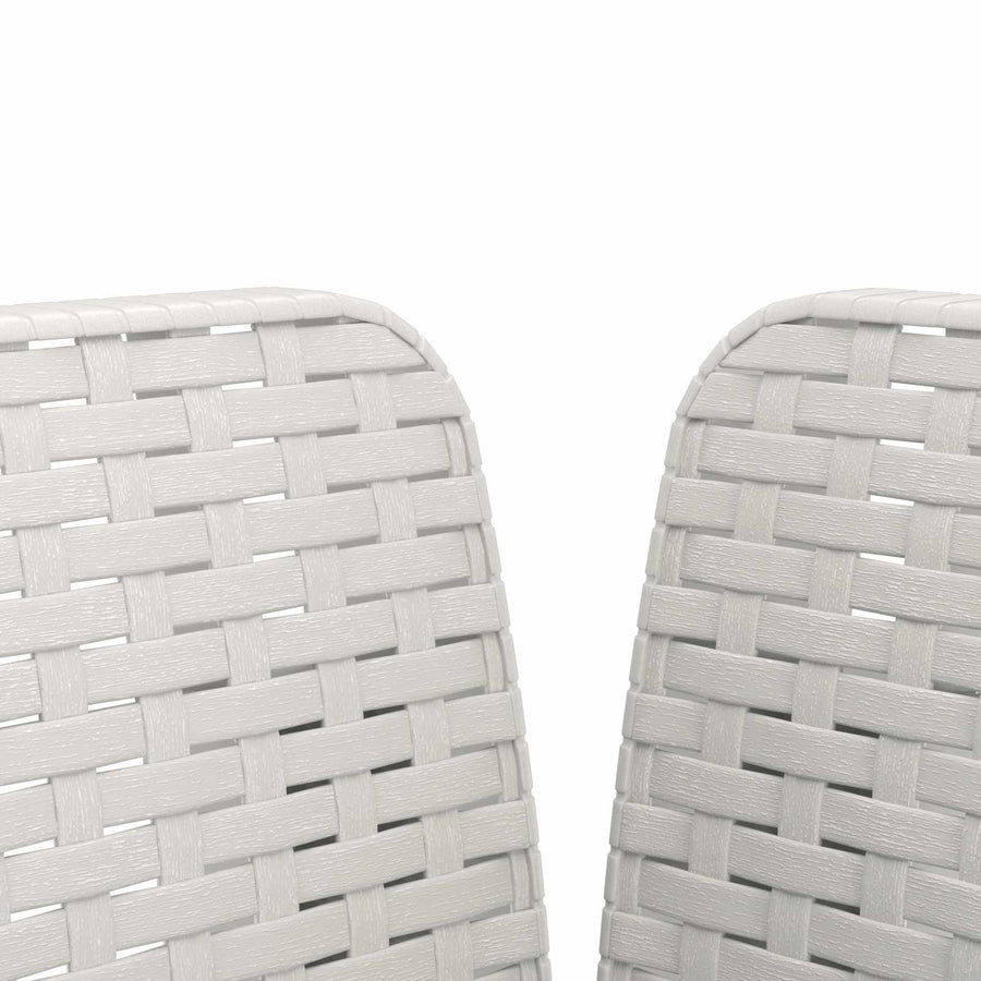 Eénpersoons Fauteuil met Kussen Rattan Look PP Wit