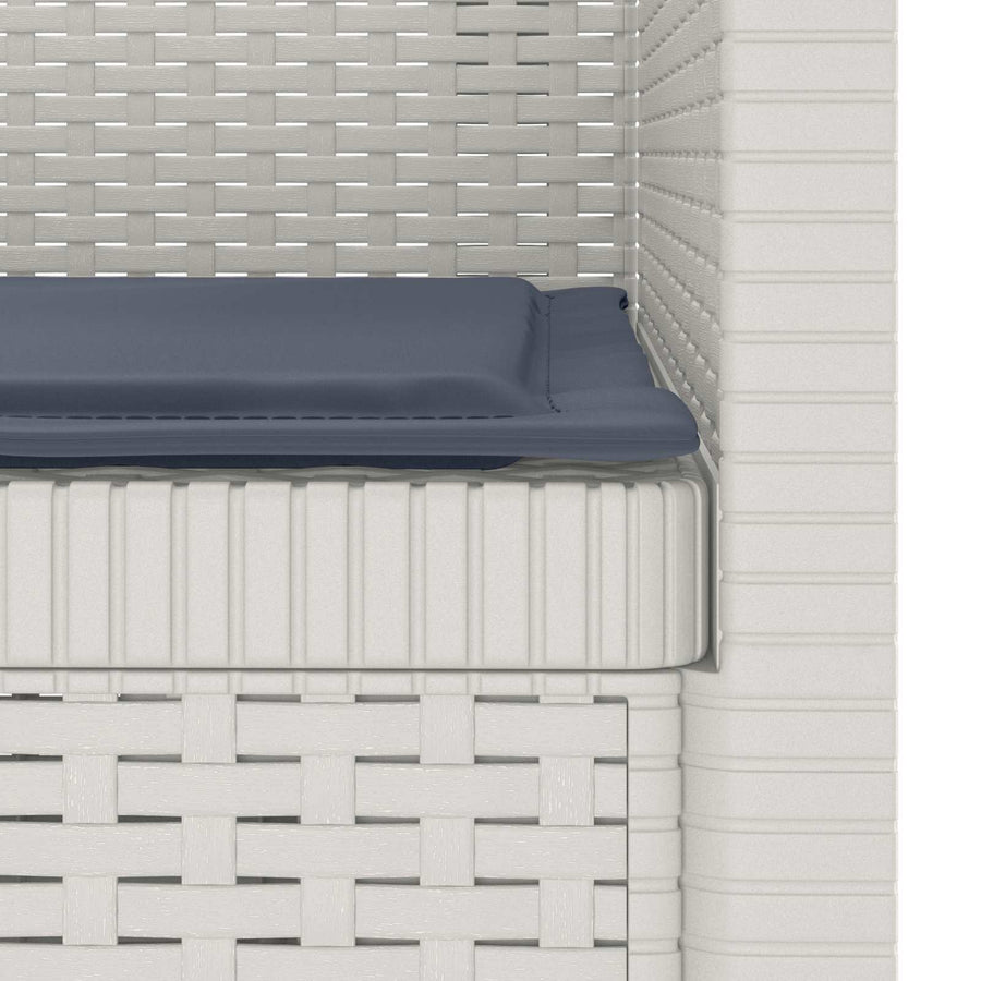 Eénpersoons Fauteuil met Kussen Rattan Look PP Wit
