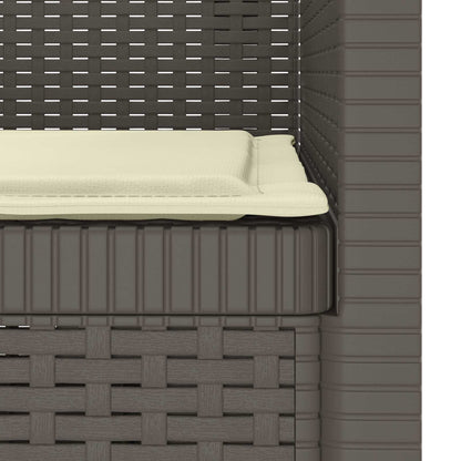 Eénpersoons Fauteuil met Kussen Rattan Look PP Lichtgrijs