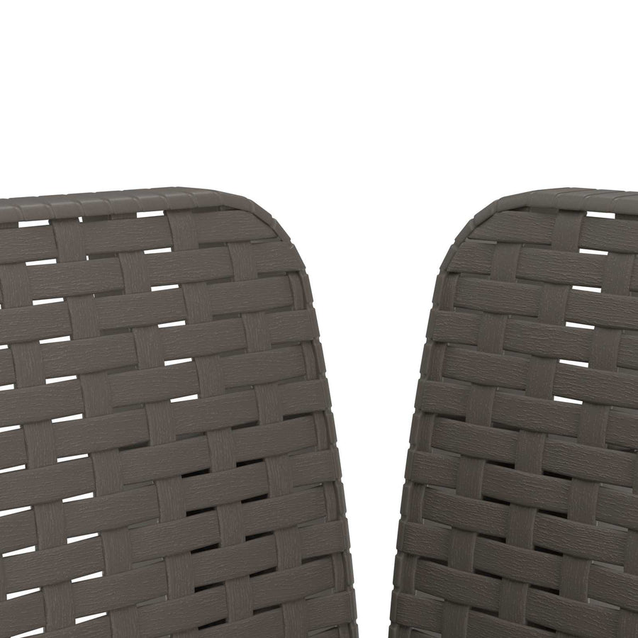 Eénpersoons Fauteuil met Kussen Rattan Look PP Lichtgrijs