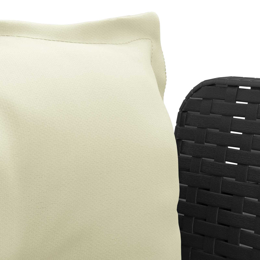 Eénpersoons Fauteuil met Kussens Rattan Look PP Antraciet