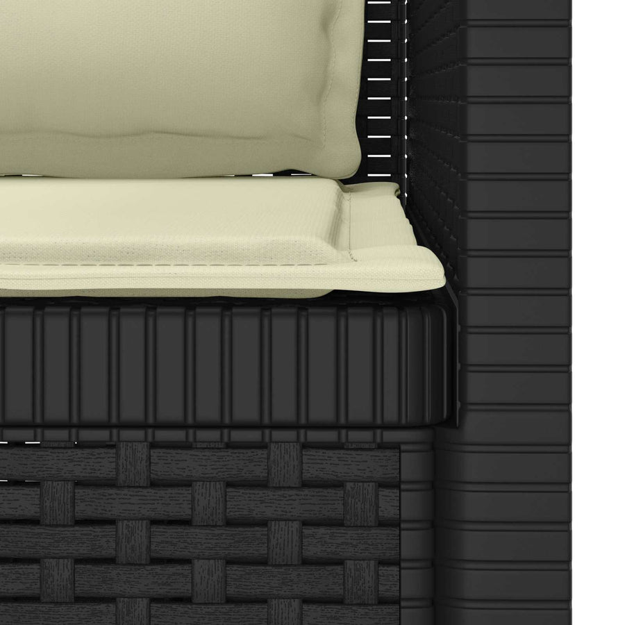 Eénpersoons Fauteuil met Kussens Rattan Look PP Antraciet