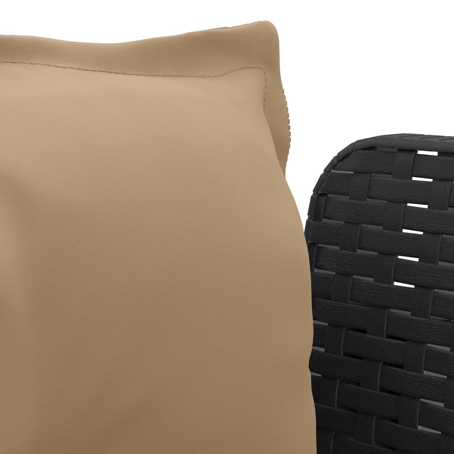 Eénpersoons Fauteuil met Kussens Rattan Look PP Antraciet