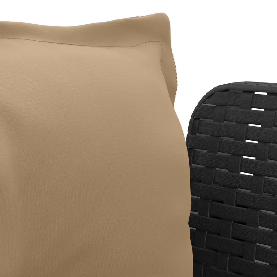 Eénpersoons Fauteuil met Kussens Rattan Look PP Antraciet