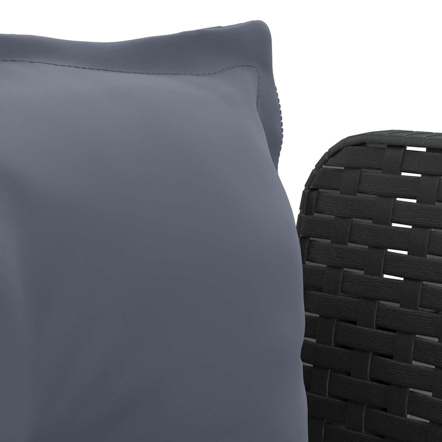 Eénpersoons Fauteuil met Kussens Rattan Look PP Antraciet