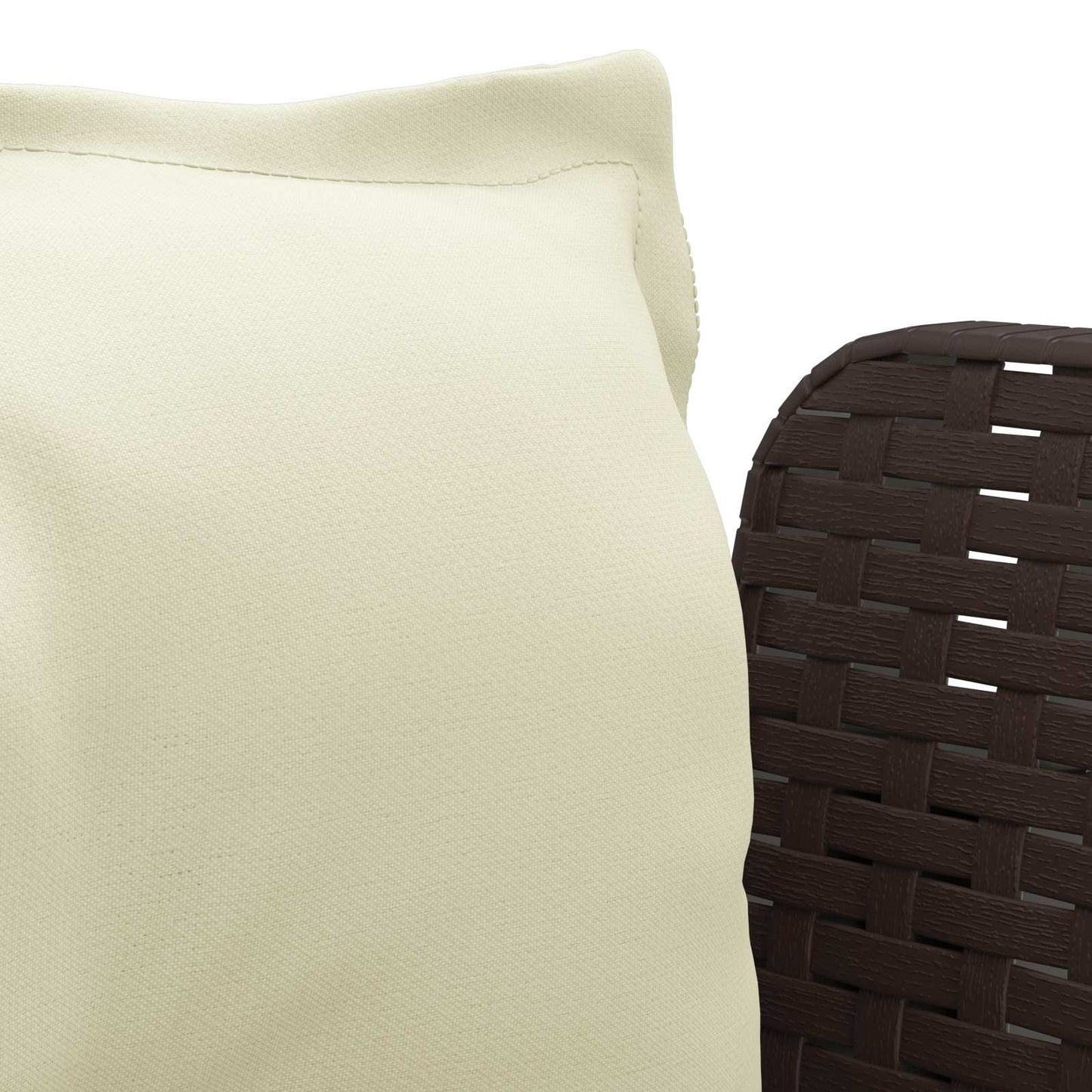 Eénpersoons Fauteuil met Kussens Rattan Look PP Bruin