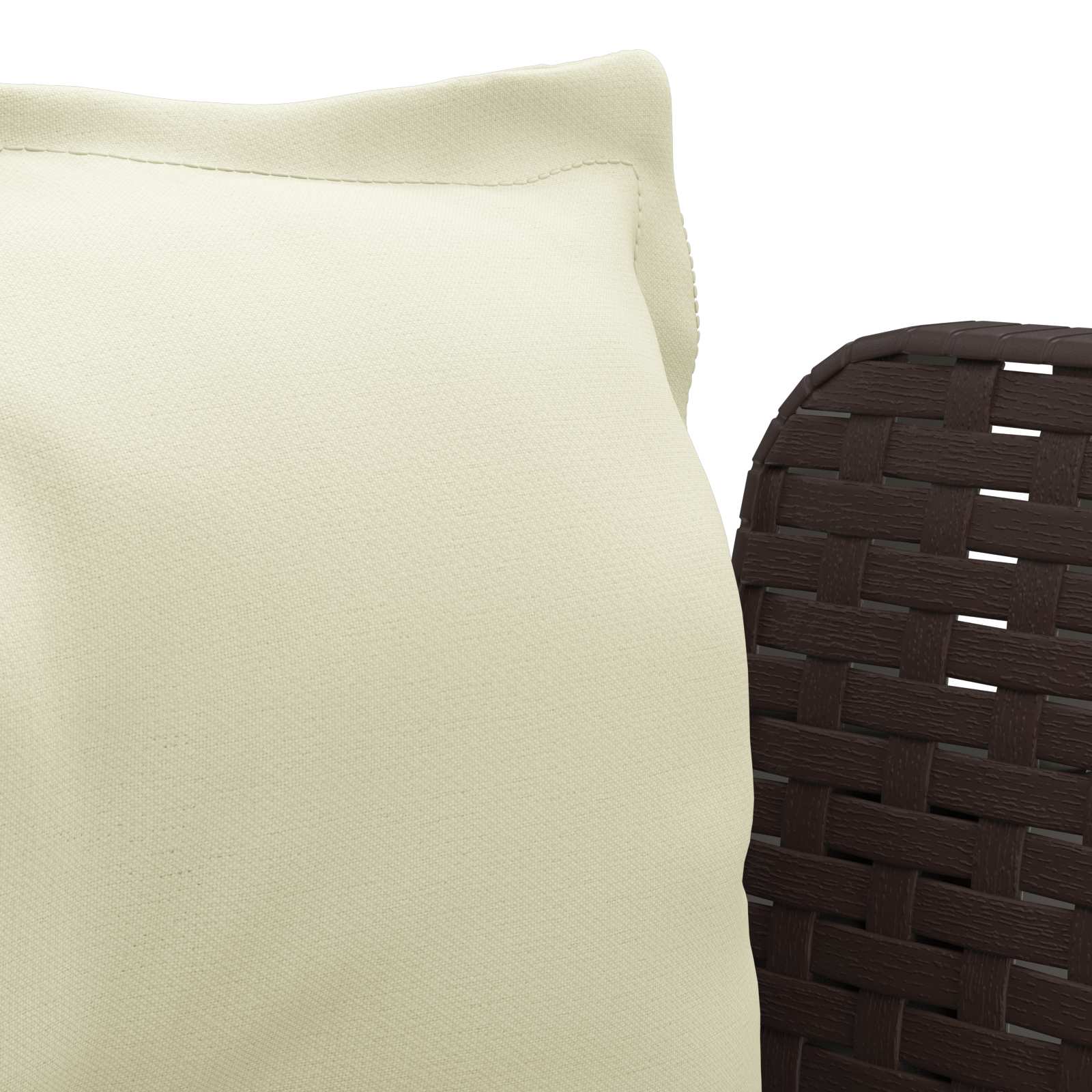 Eénpersoons Fauteuil met Kussens Rattan Look PP Bruin