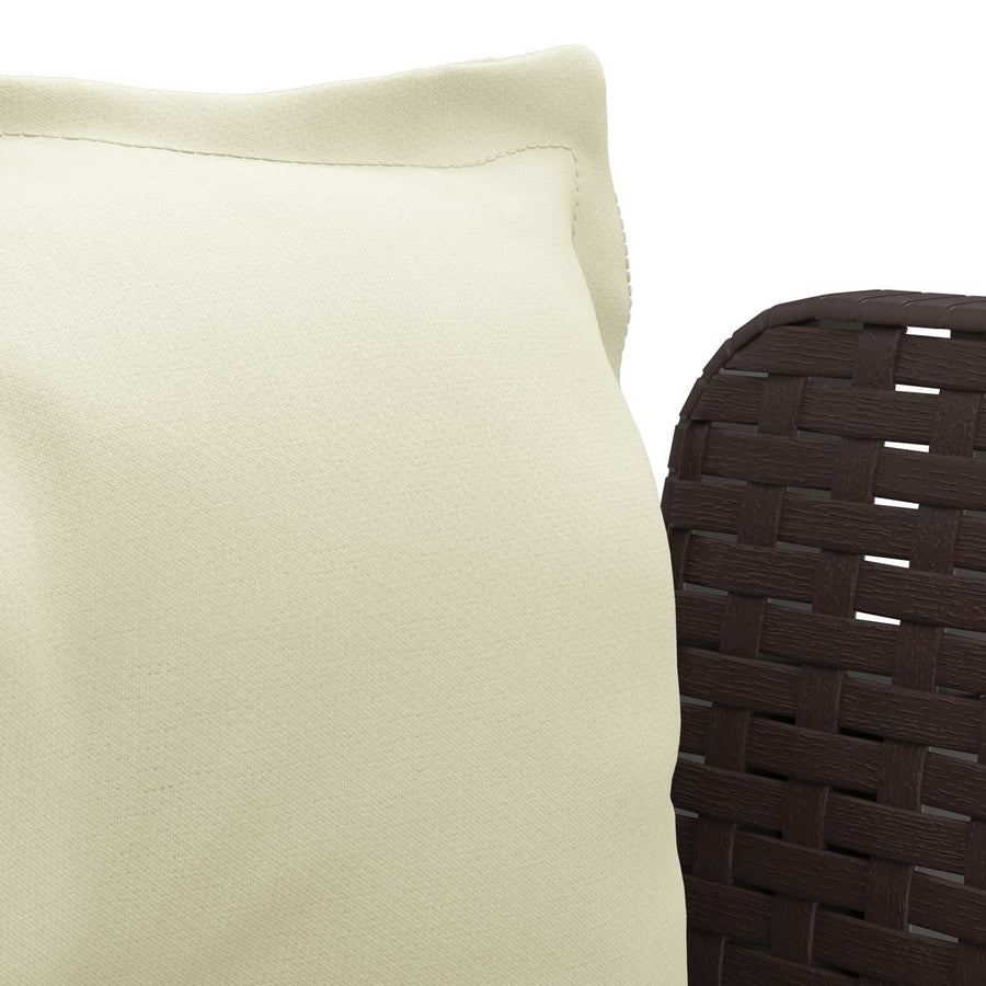 Eénpersoons Fauteuil met Kussens Rattan Look PP Bruin