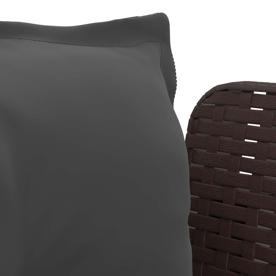 Eénpersoons Fauteuil met Kussens Rattan Look PP Bruin