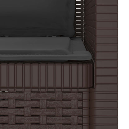 Eénpersoons Fauteuil met Kussens Rattan Look PP Bruin