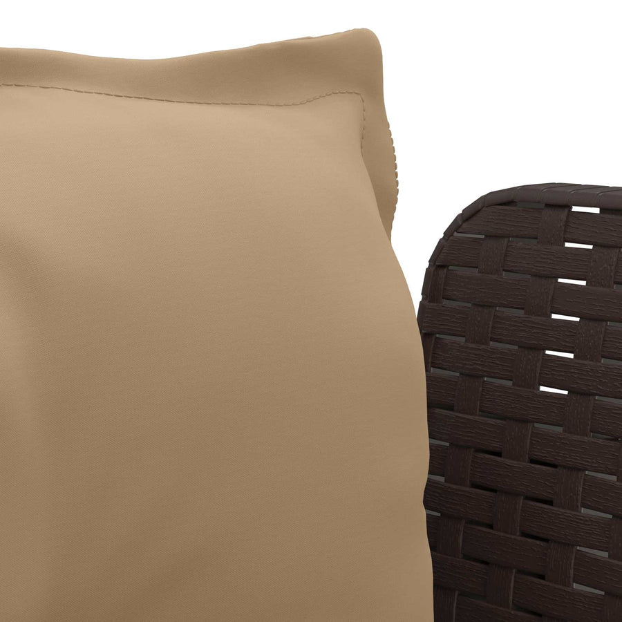 Eénpersoons Fauteuil met Kussens Rattan Look PP Bruin