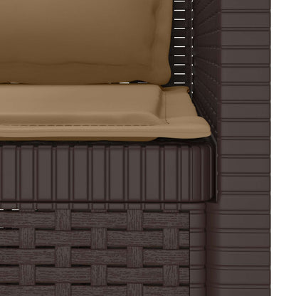 Eénpersoons Fauteuil met Kussens Rattan Look PP Bruin