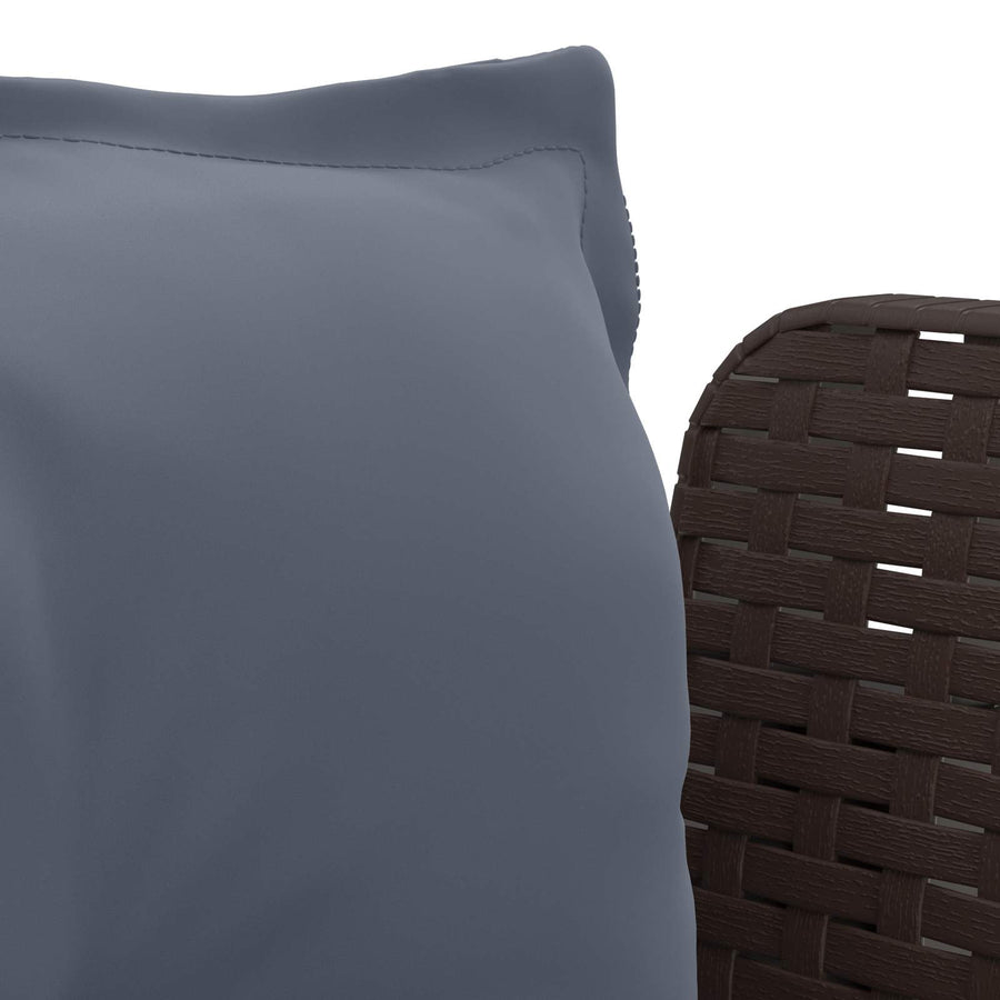 Eénpersoons Fauteuil met Kussens Rattan Look PP Bruin