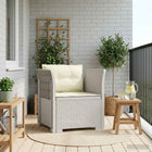 Fauteuil rattan look PP wit