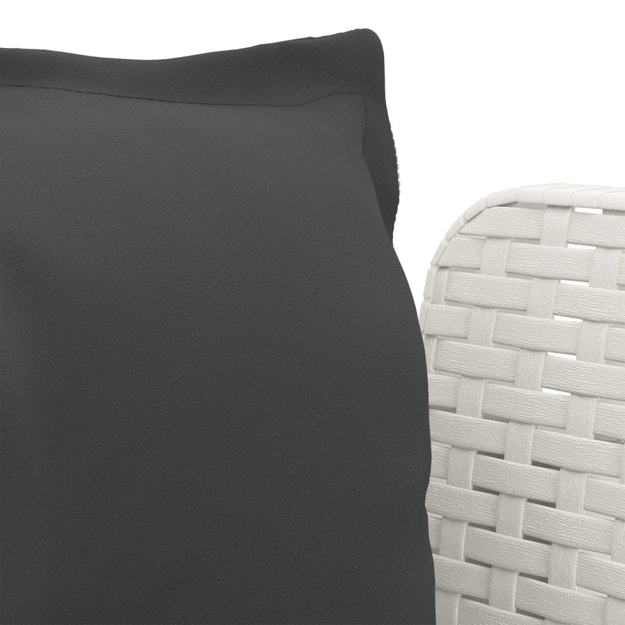 Eénpersoons Fauteuil met Kussens Rattan Look PP Wit