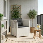 Fauteuil rotanlook polypropyleen wit