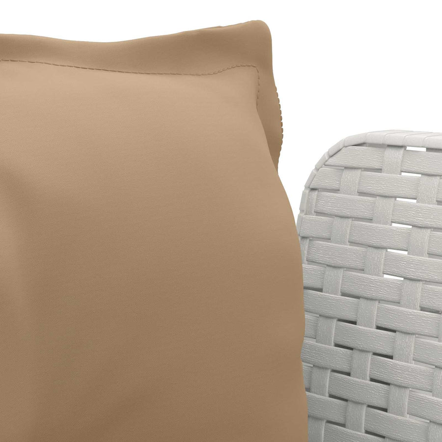 Eénpersoons Fauteuil met Kussens Rattan Look PP Wit