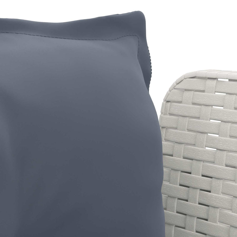 Eénpersoons Fauteuil met Kussens Rattan Look PP Wit