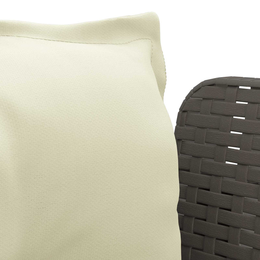 Eénpersoons Fauteuil met Kussens Rattan Look PP Lichtgrijs
