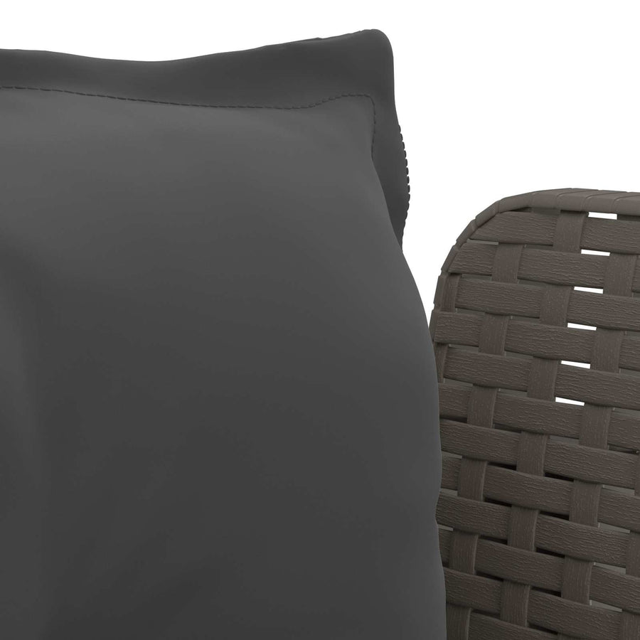 Eénpersoons Fauteuil met Kussens Rattan Look PP Lichtgrijs