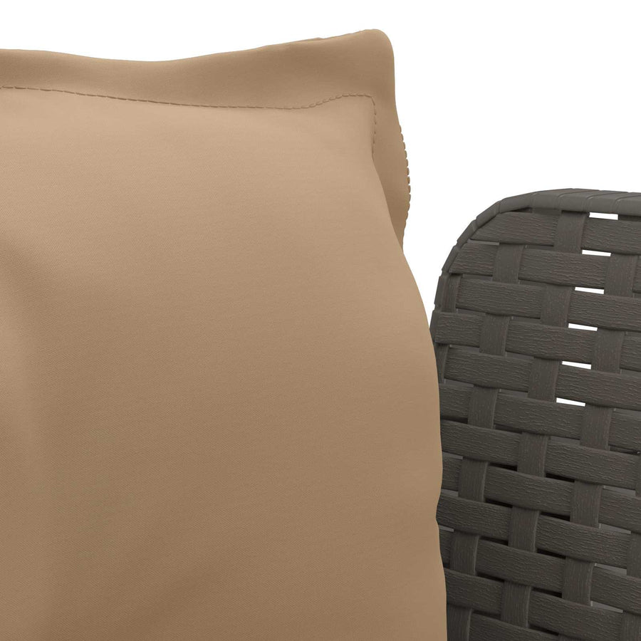 Eénpersoons Fauteuil met Kussens Rattan Look PP Lichtgrijs