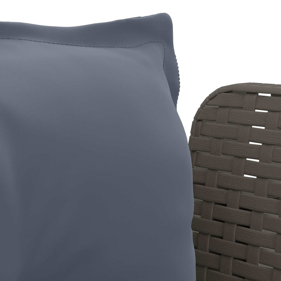 Eénpersoons Fauteuil met Kussens Rattan Look PP Lichtgrijs