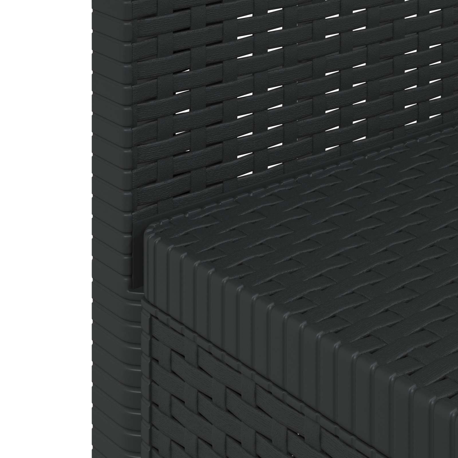 3-zits Tuinbank in Rattan Look PP Antraciet