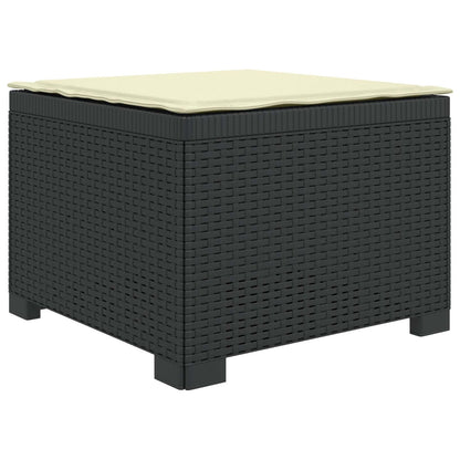 3-zits tuinbank met kussens in rattanlook PP Antraciet