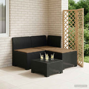 Tuinbank 3-zits rattanlook PP antraciet