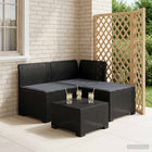 Tuinbank 3-zits rattanlook antraciet