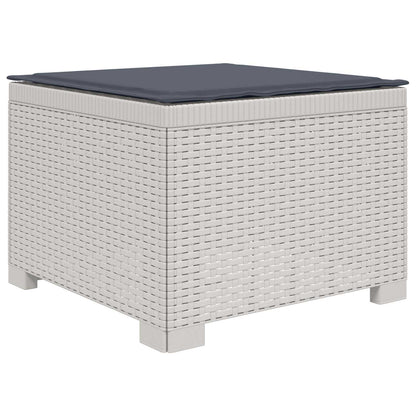 3-zits tuinbank met kussens in rattanlook PP Wit