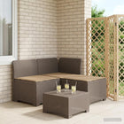 Modulaire tuinbank lichtgrijs rattanlook 3-zits met kussens