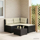 3-zits tuinbank antraciet rattanlook met kussens