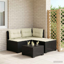 3-zits tuinbank met kussens in rattanlook PP Antraciet
