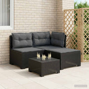 Tuinbank 3-zits rattanlook PP antraciet