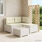 3-zits tuinbank rattanlook PP wit