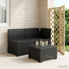 Tuinbank rattan look PP antraciet modulair