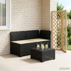 Tuinbank rattan look PP antraciet