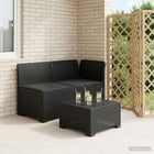 Tuinbank modulaire set rattan look PP antraciet