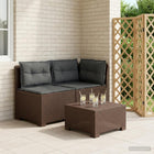 Modulaire tuinbank 2-persoons rotan look PP bruin
