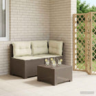 Modulaire tuinbank lichtgrijs rattan look