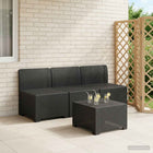 Tuinbank 3-zits rattan look PP antraciet