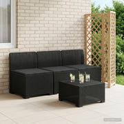 Tuinbank 3-zits antraciet PP rattanlook