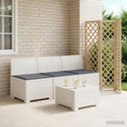 3-zits tuinbank rattanlook PP wit