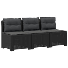 3-zits tuinbank met kussens in rattanlook PP Antraciet