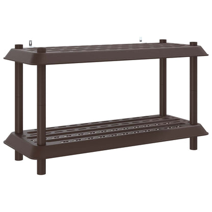 Plankenunit 2-laags 100 x 40 x 55,5 cm PP Bruin