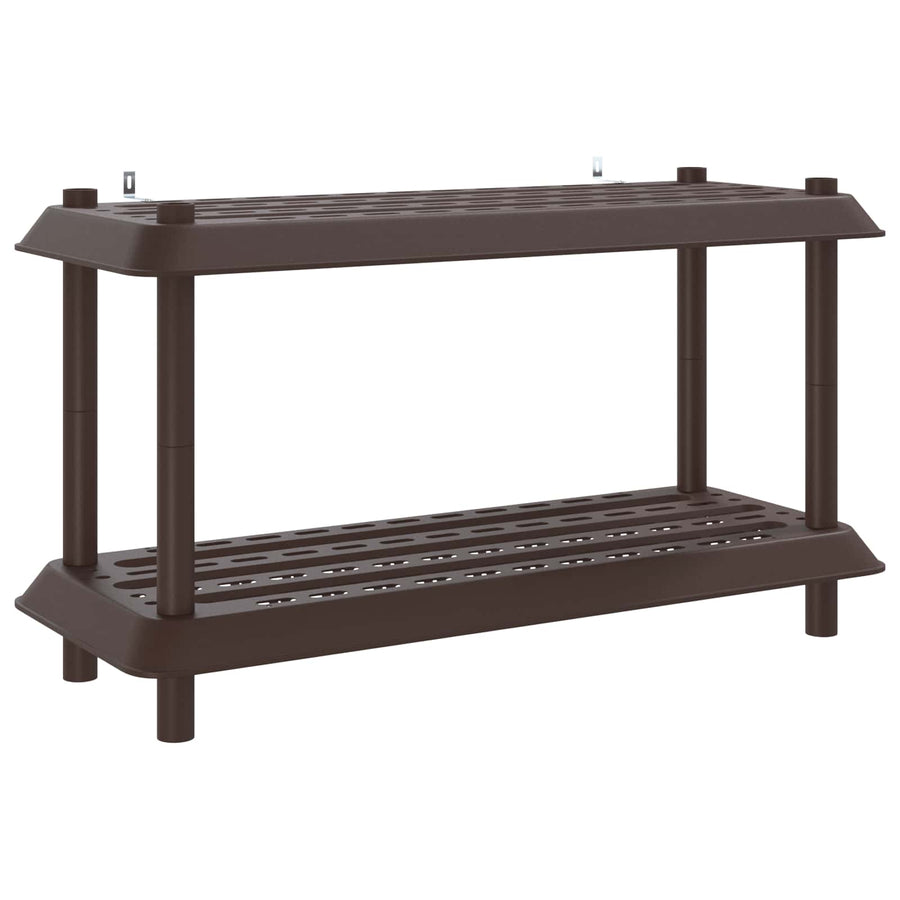 Plankenunit 2-laags 100 x 40 x 55,5 cm PP Bruin